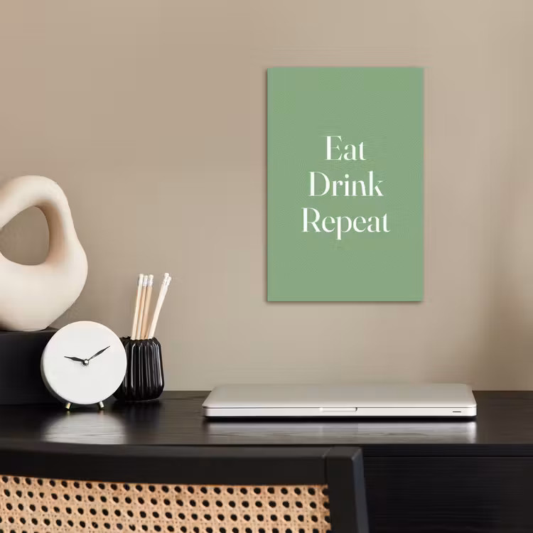 Poster – Eten - Drinken - Tekst - Mintgroen — 2