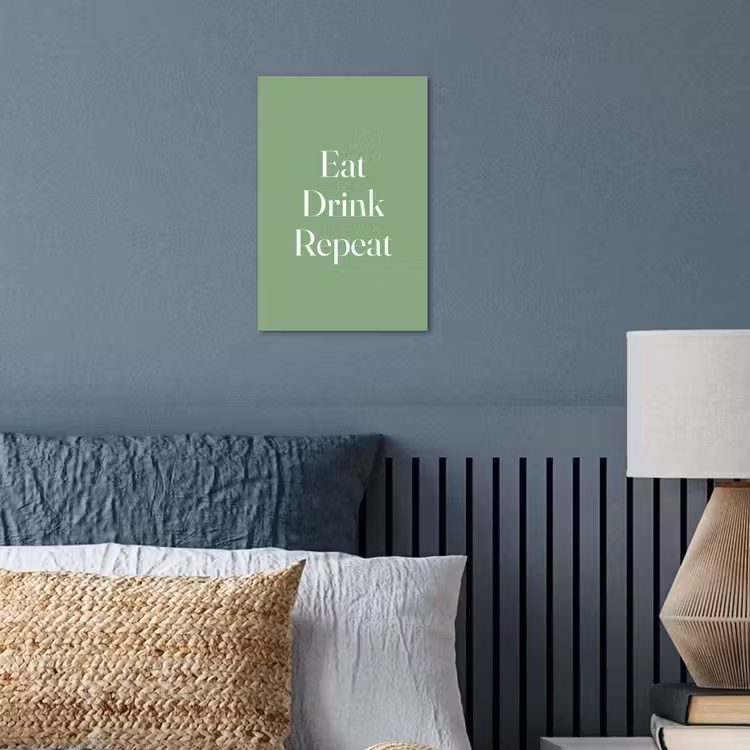 Poster – Eten - Drinken - Tekst - Mintgroen — 3