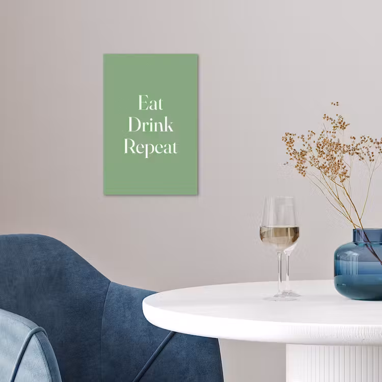 Poster – Eten - Drinken - Tekst - Mintgroen — 4