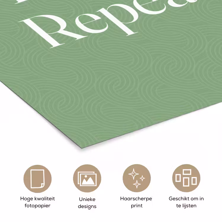 Poster – Eten - Drinken - Tekst - Mintgroen — 5