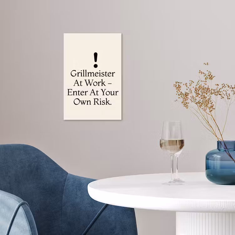 Poster – Grill - Uitroepteken - Zwart - Tekst — 4
