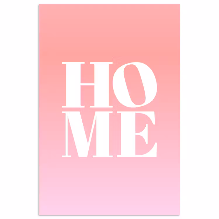Poster – Home - Letters - Groot - Roze — 1