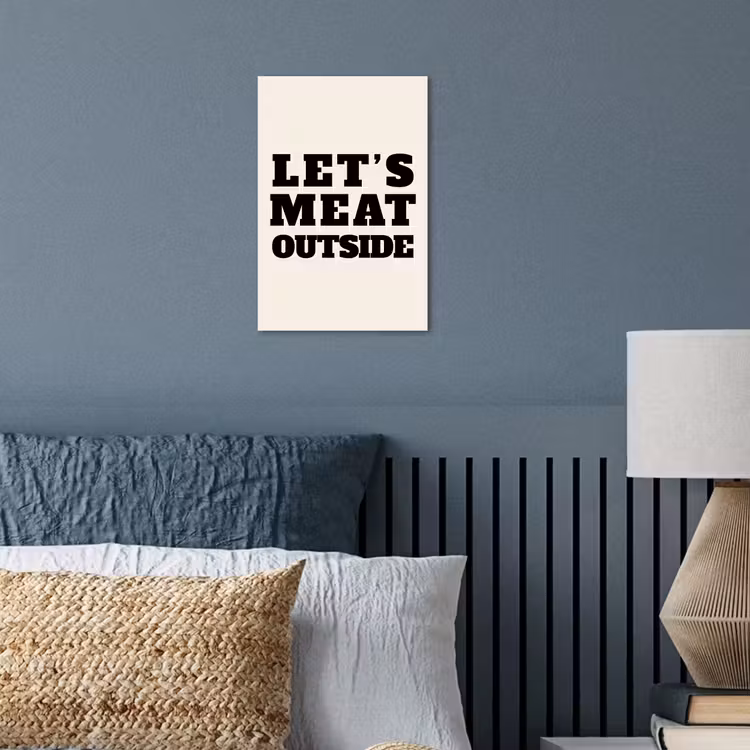 Poster – Tekst - Blokletters - Zwart - Vlees — 3