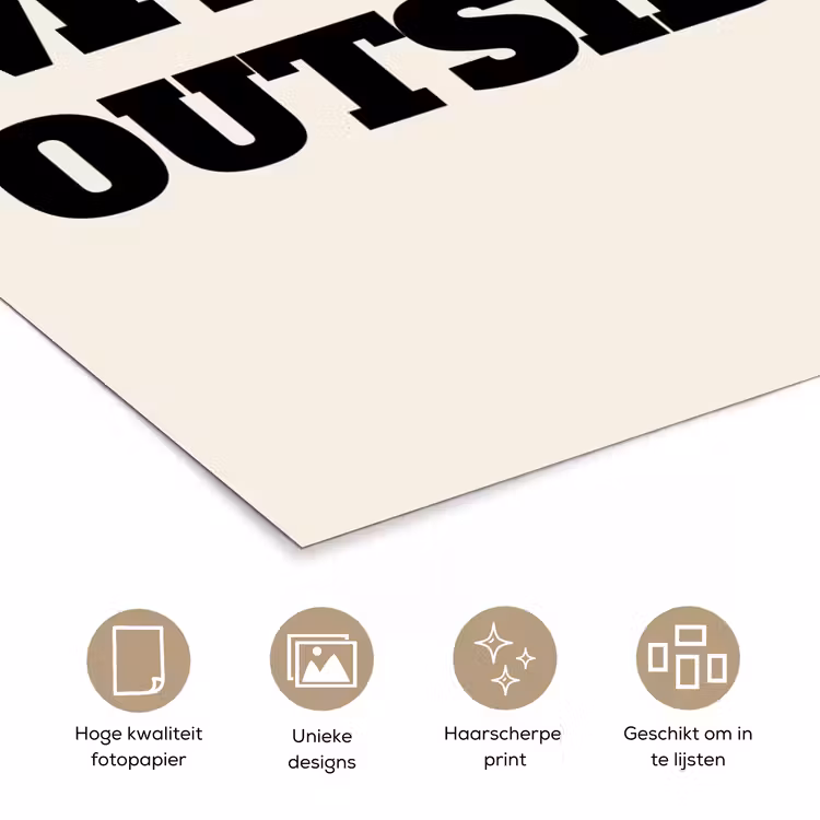 Poster – Tekst - Blokletters - Zwart - Vlees — 5