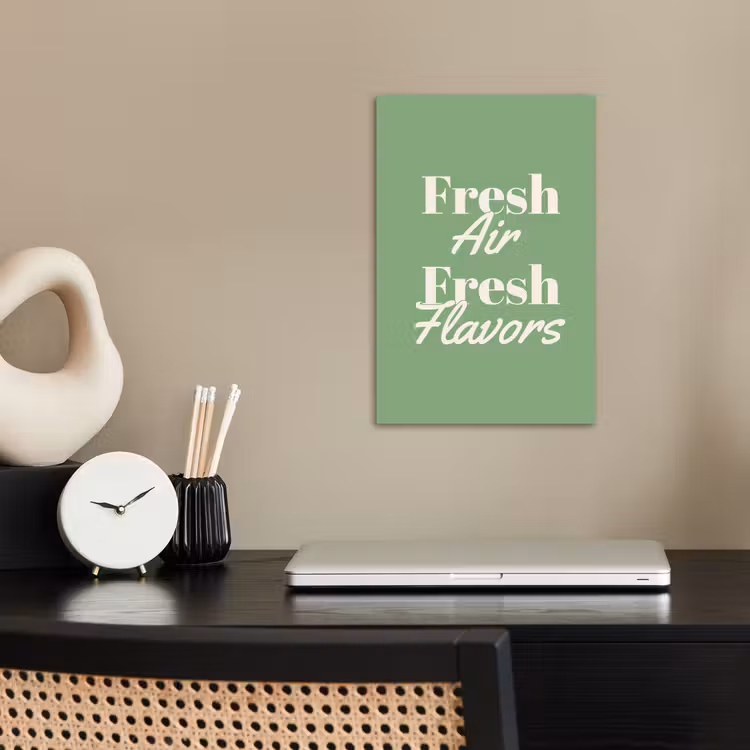 Poster – Tekst - Groen - Sierlijk - Letters — 2