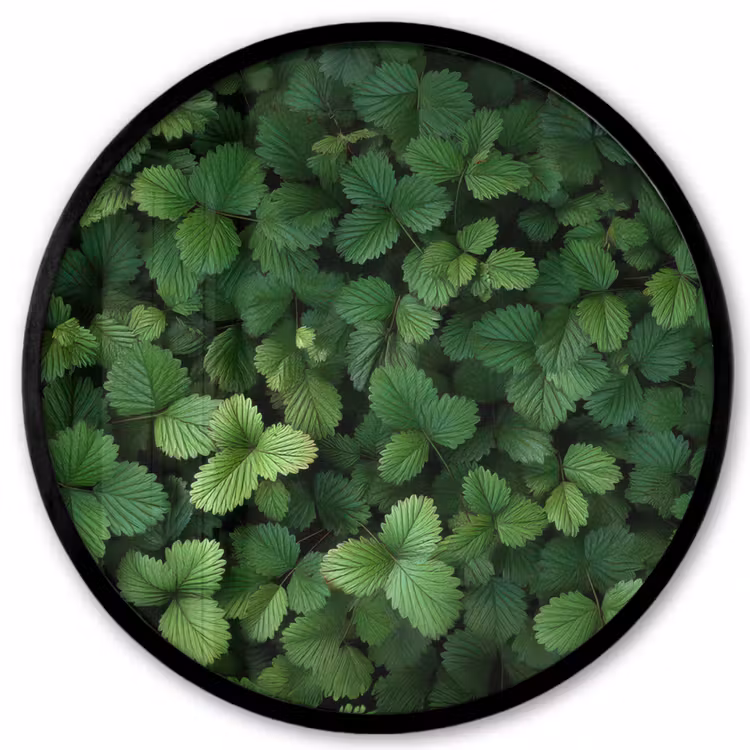 Ronde fotolijst - Groen - Bladeren - Kartel - Zonlicht — 1