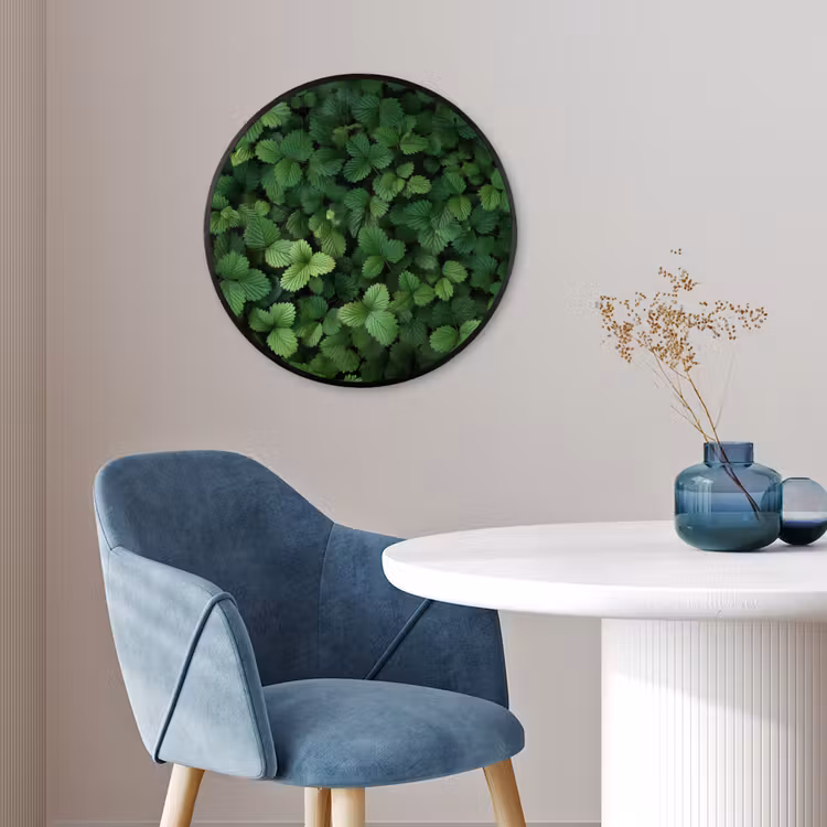 Ronde fotolijst - Groen - Bladeren - Kartel - Zonlicht — 4