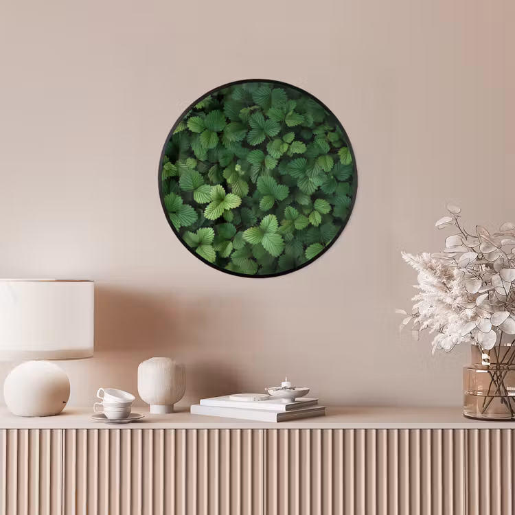 Ronde fotolijst - Groen - Bladeren - Kartel - Zonlicht — 5