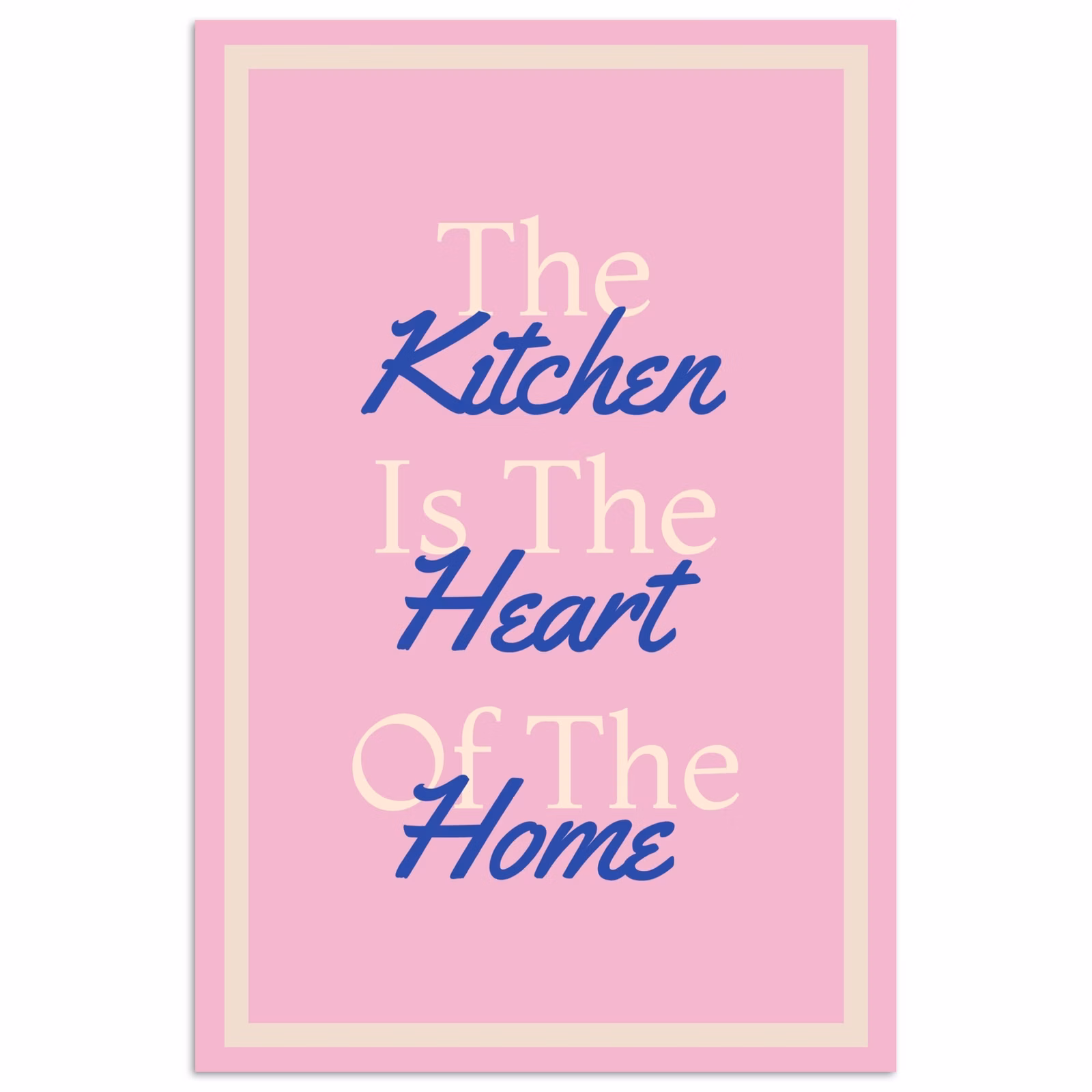 Poster – Tekst - Blauw - Keuken - Kader — 1