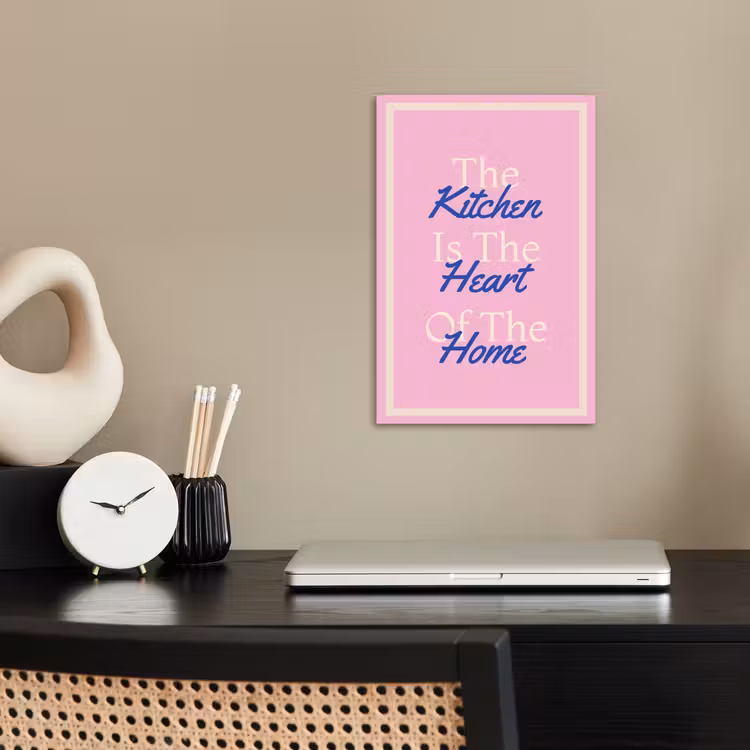 Poster – Tekst - Blauw - Keuken - Kader — 2