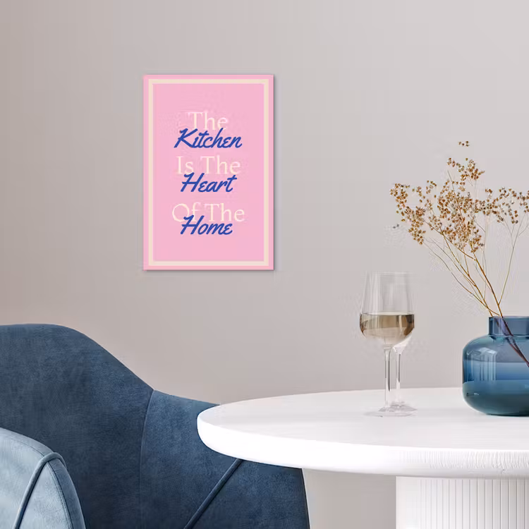 Poster – Tekst - Blauw - Keuken - Kader — 4