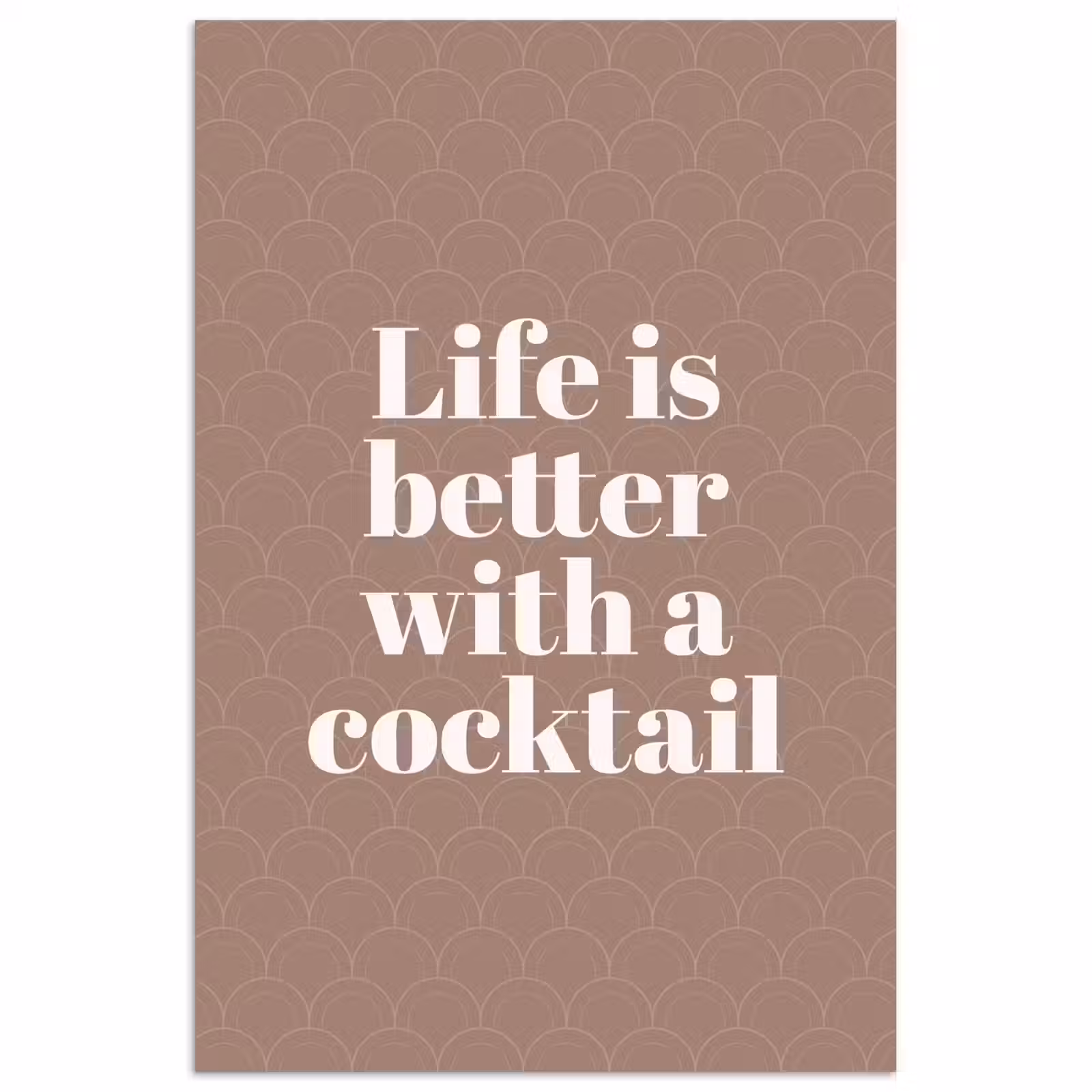 Poster – Cocktail - Tekst - Patroon - Wit — 1