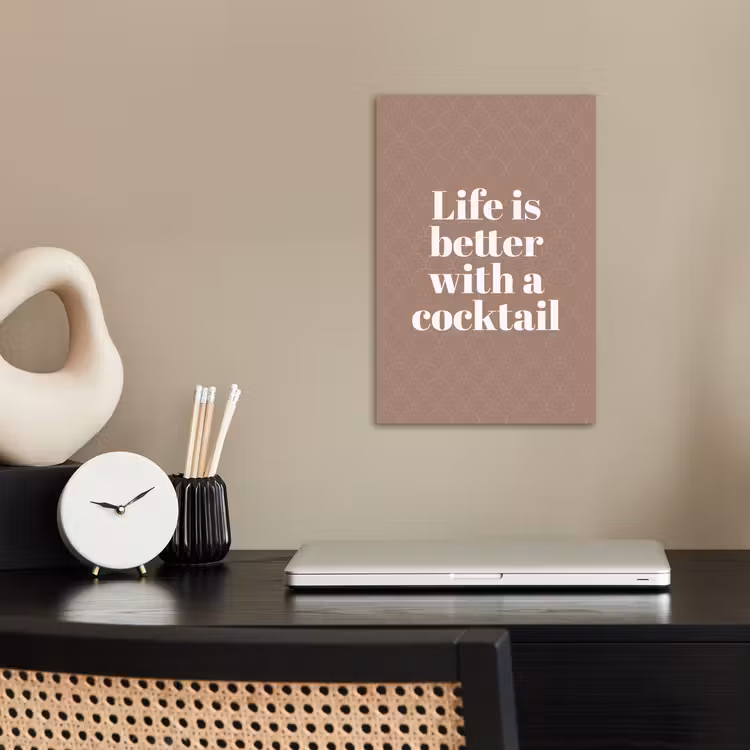Poster – Cocktail - Tekst - Patroon - Wit — 2