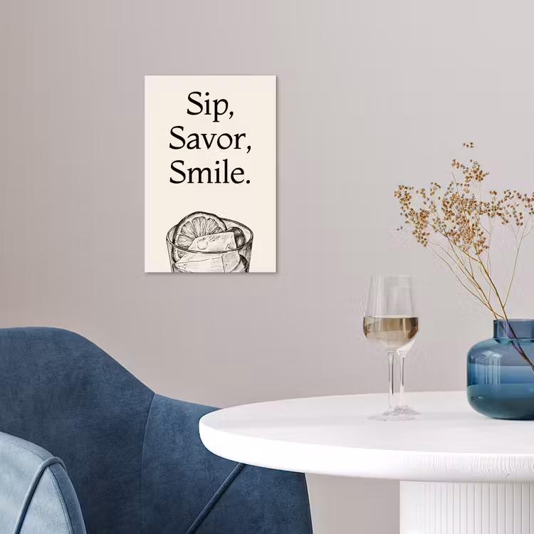 Poster – Tekst - Glas - Getekend - Citroen — 4