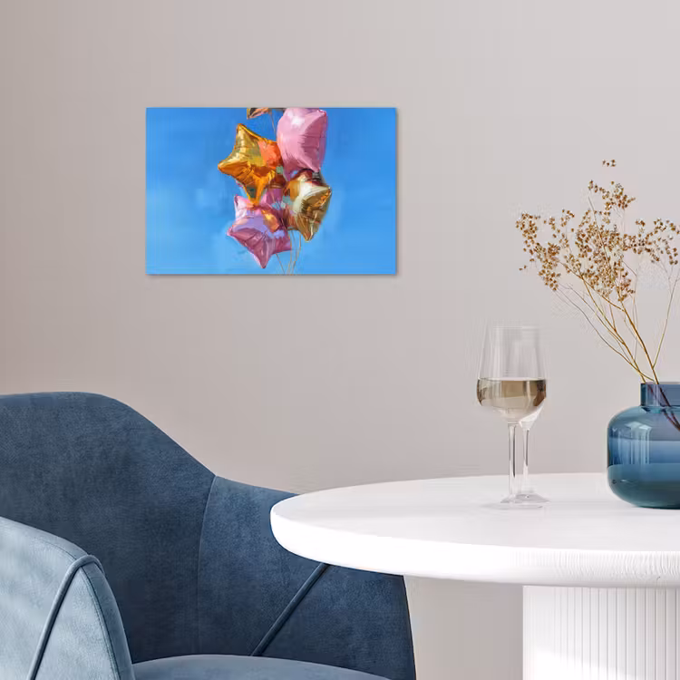 Poster – Ballonnen - Goud - Stervorm - Roze — 4