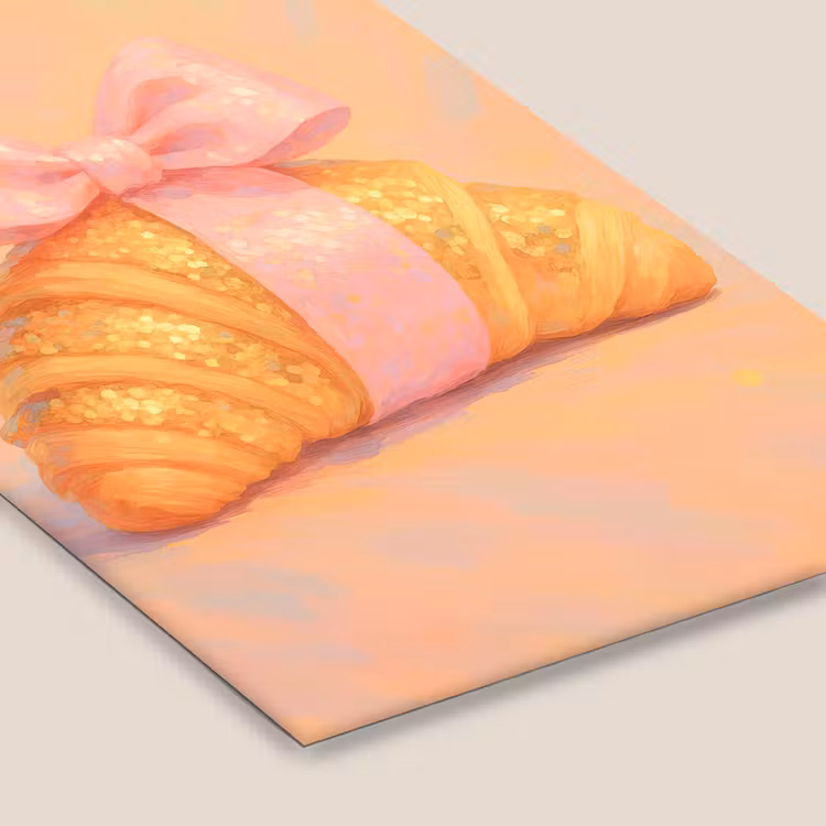 Poster met lijst - Croissant - Strik - Roze — 7