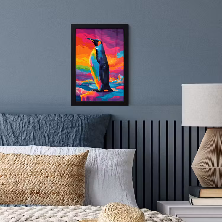 Poster met lijst - Ijsschots - Pinguïn - Abstract - Lucht — 3