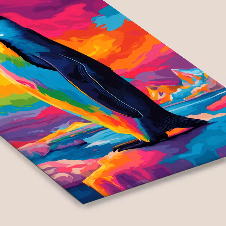 Poster met lijst - Ijsschots - Pinguïn - Abstract - Lucht — 7