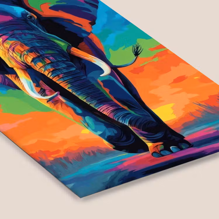 Poster met lijst - Olifant - Kleurrijk - Lucht - Abstract — 7
