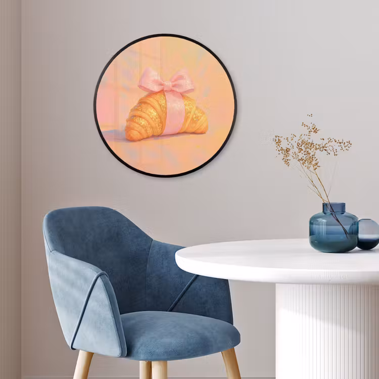 Ronde fotolijst - Croissant - Strik - Roze — 4