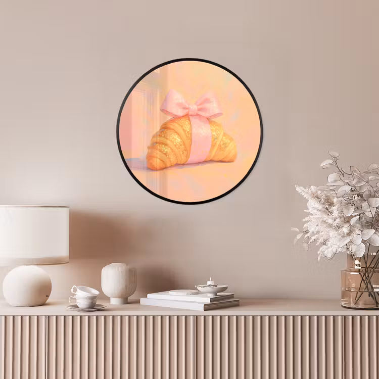 Ronde fotolijst - Croissant - Strik - Roze — 5