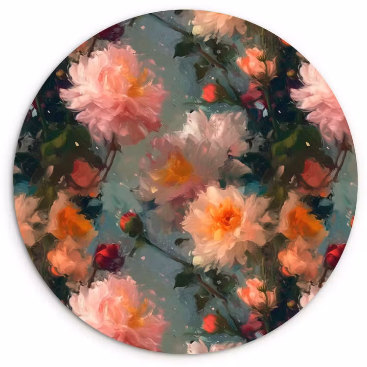 Muurcirkel glas - Dahlia - Bloemen - Patroon — 1