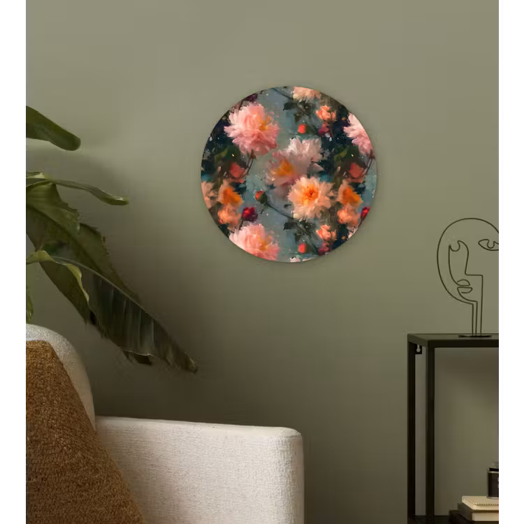 Muurcirkel glas - Dahlia - Bloemen - Patroon — 3