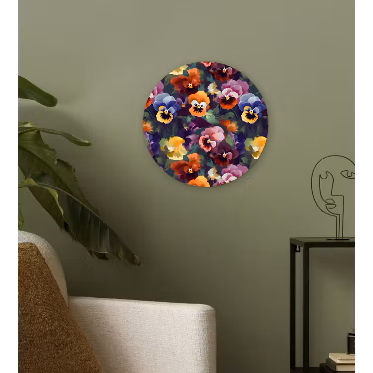 Muurcirkel glas - Viooltjes - Kleuren - Bloemblaadjes — 3