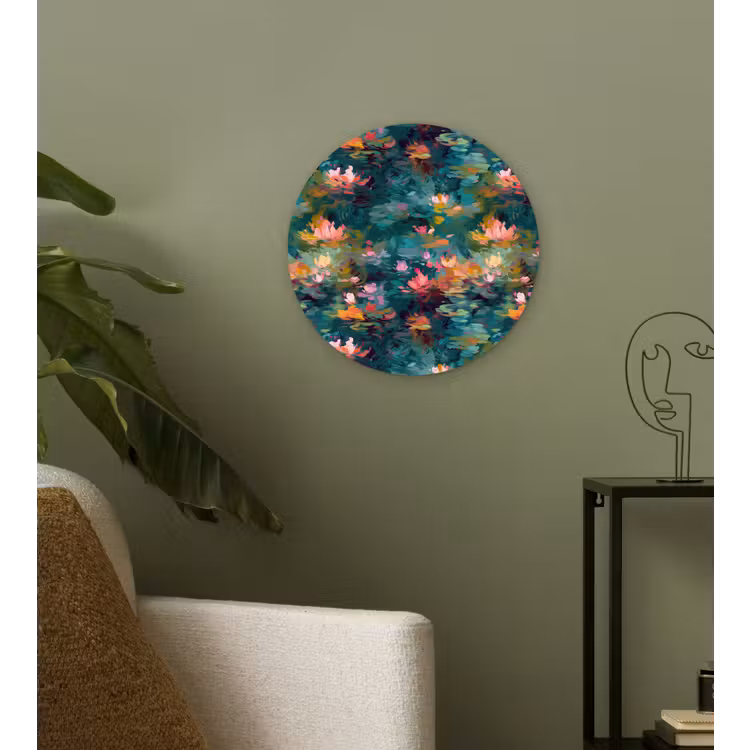 Muurcirkel glas - Waterlelies - Vijver - Water — 3
