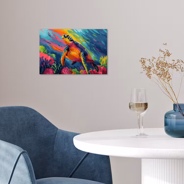 Poster – Koraal - Schildpad - Abstract - Water — 4