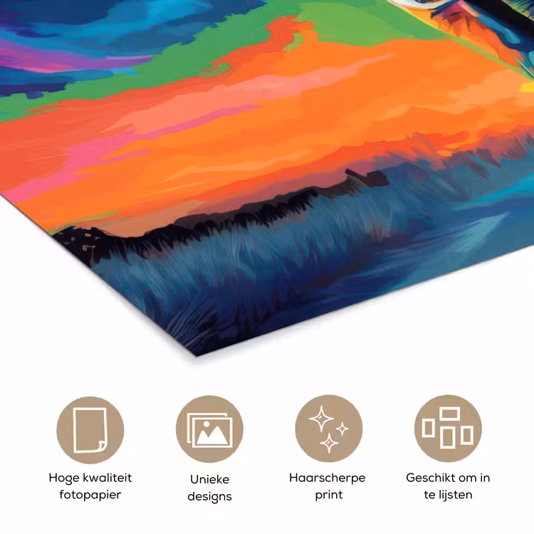 Poster – Olifant - Kleurrijk - Lucht - Abstract — 5