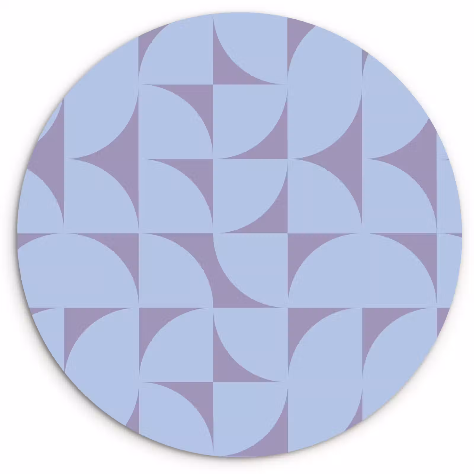 Muurcirkel glas - Blokken - Blauw - Paars - Patroon — 1