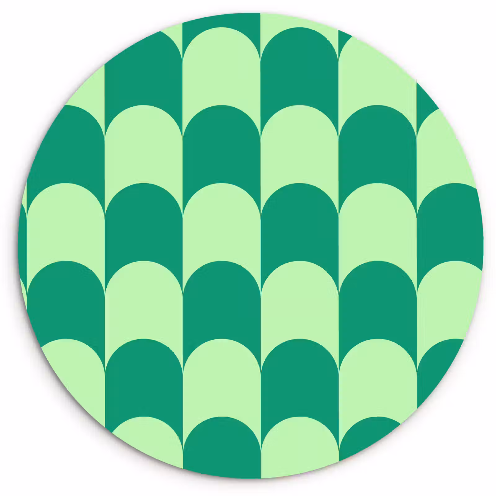 Muurcirkel glas - Bogen - Groen - Gestapeld — 1