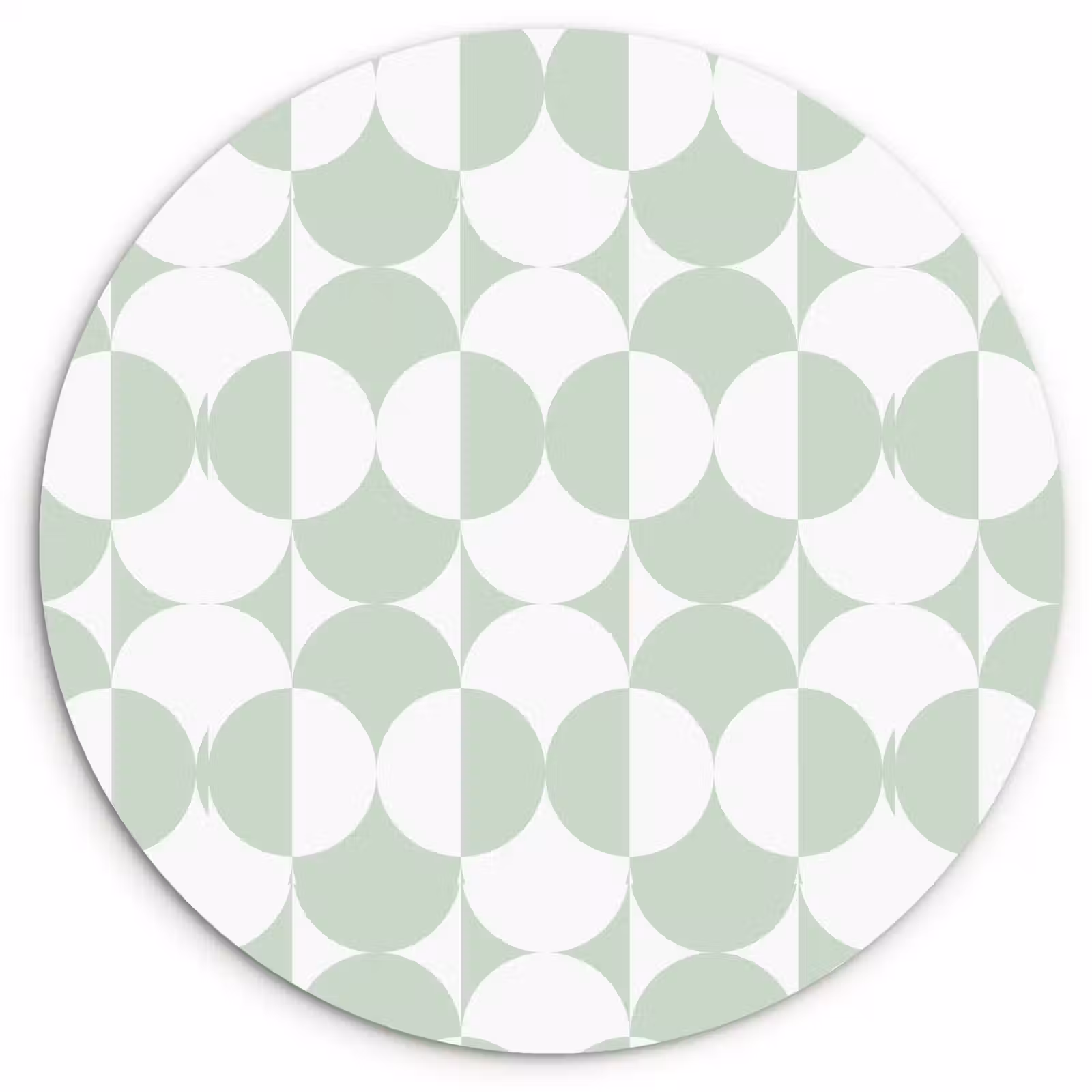 Muurcirkel glas - Wit - Groen - Cirkels — 1