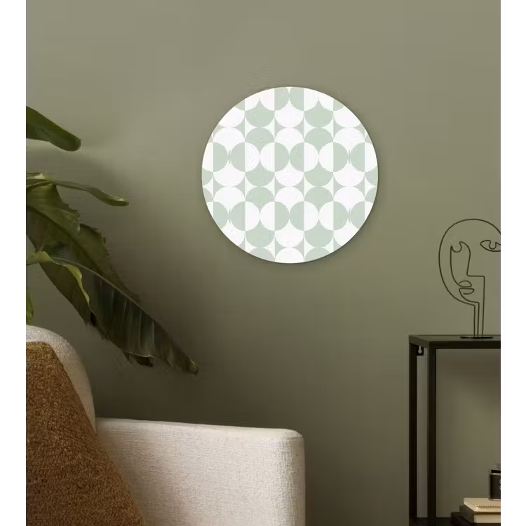 Muurcirkel glas - Wit - Groen - Cirkels — 3