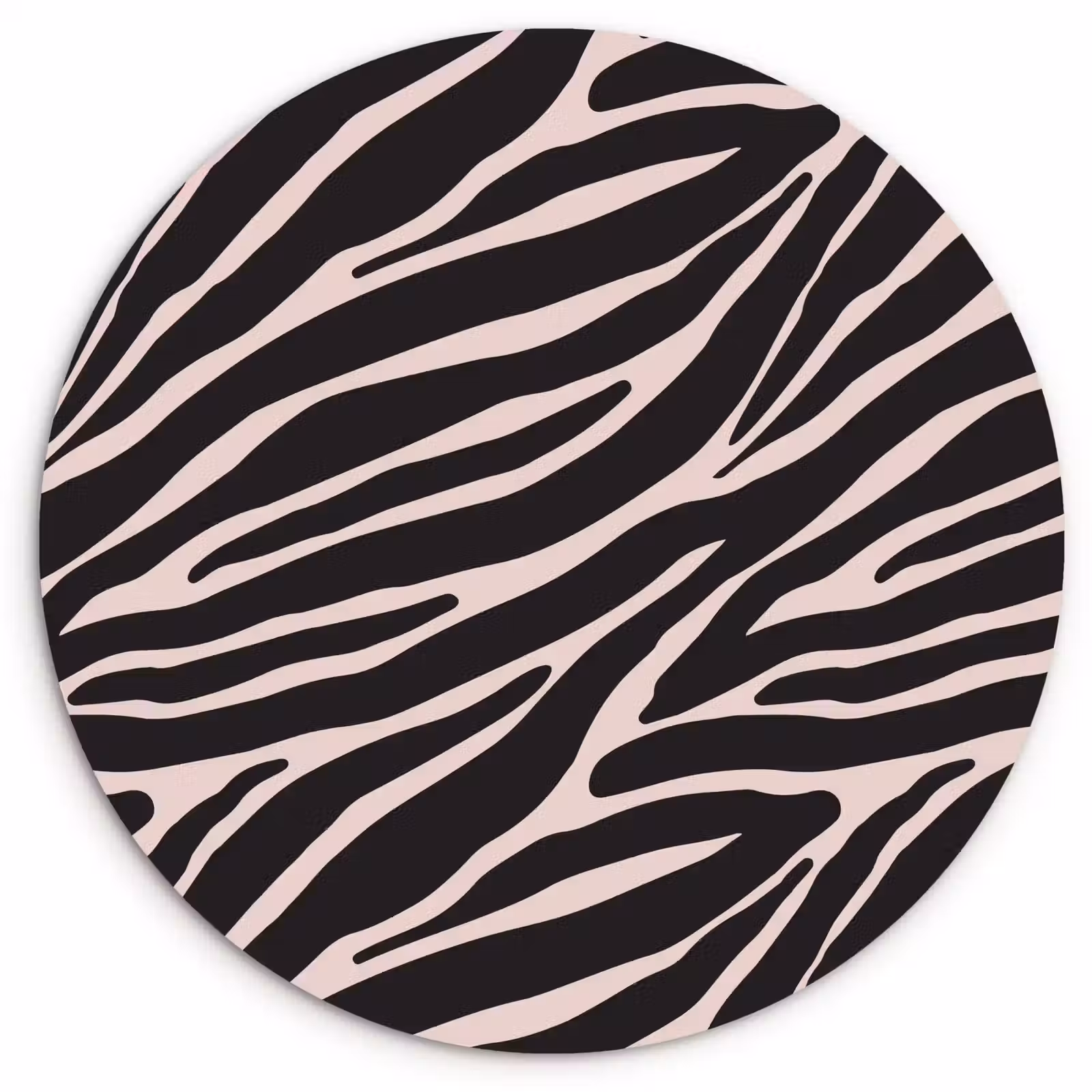 Muurcirkel glas - Zebra - Zwart - Roze — 1