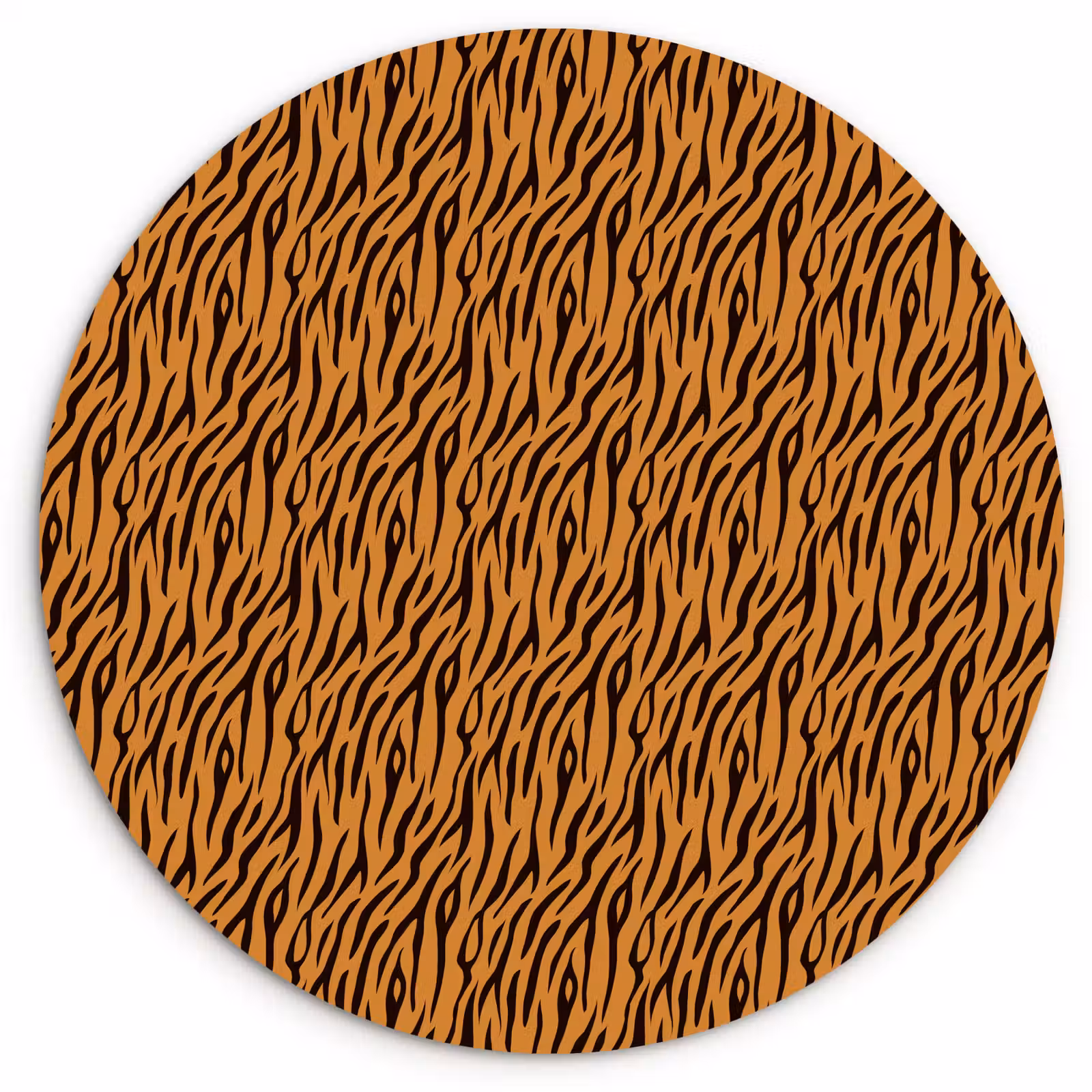 Muurcirkel glas - Dier - Oranje - Tijger — 1