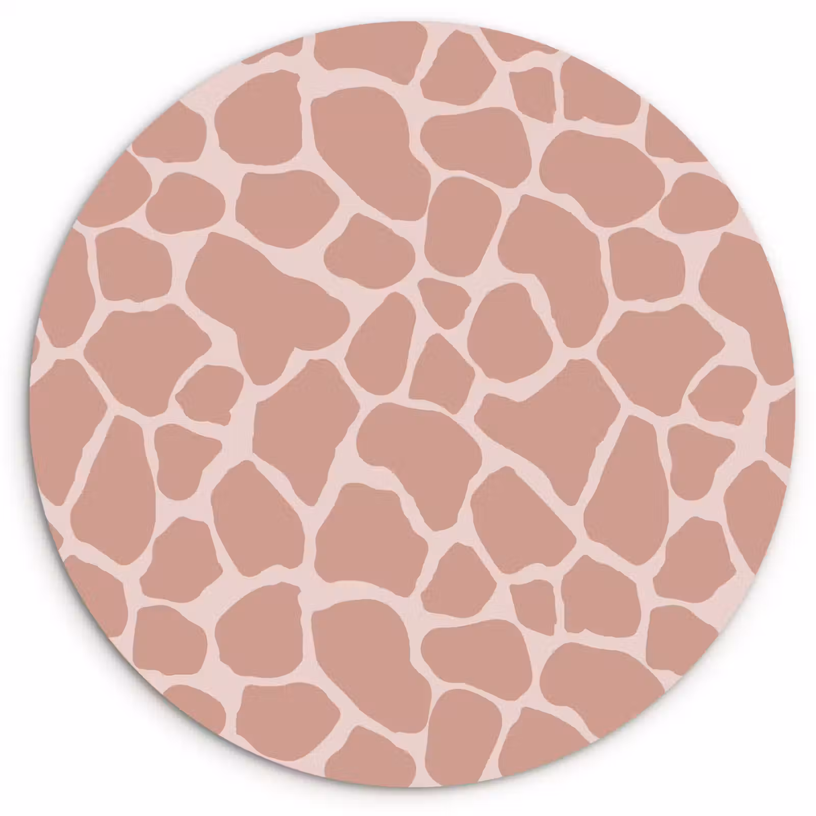 Muurcirkel glas - Giraffe - Lichtroze - Warm - Roze — 1