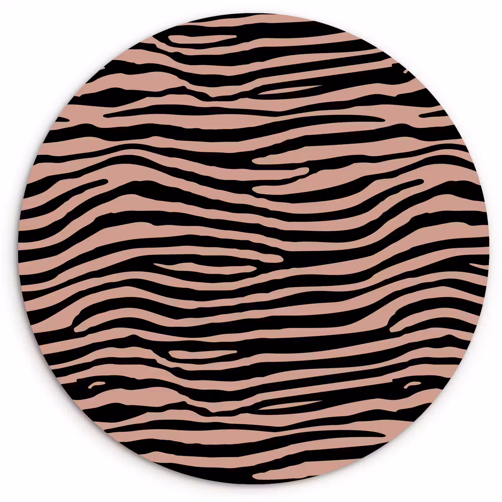 Muurcirkel glas - Strepen - Roze - Bruin — 1