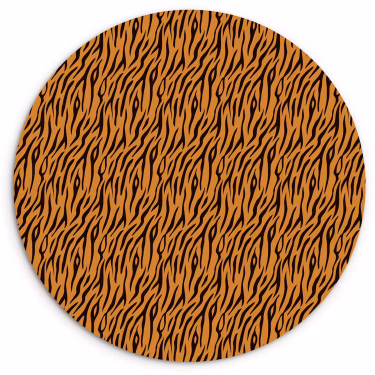 Muurcirkel glas - Dier - Oranje - Tijger — 1