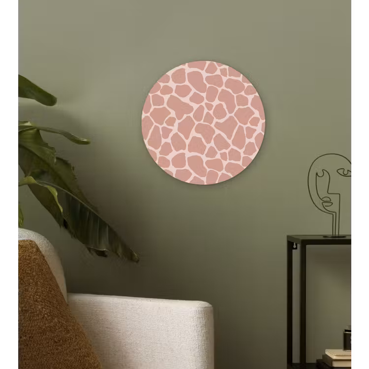 Muurcirkel glas - Giraffe - Lichtroze - Warm - Roze — 3