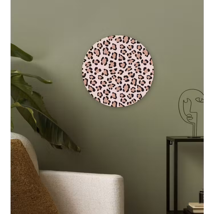 Muurcirkel glas - Vlekken - Beige - Luipaard — 3