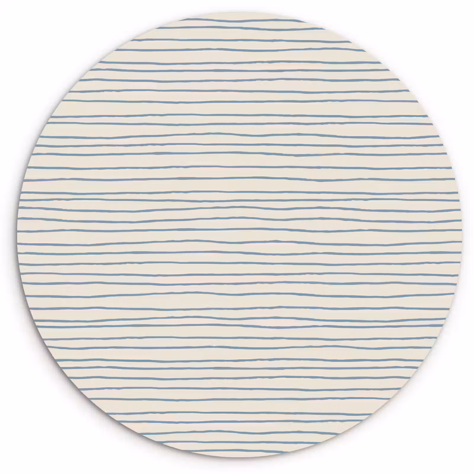 Muurcirkel glas - Blauw - Strepen - Beige — 1