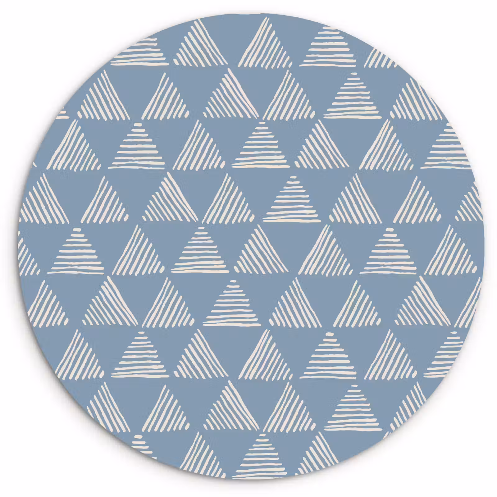 Muurcirkel glas - Driehoek - Blauw - Patroon - Strepen — 1