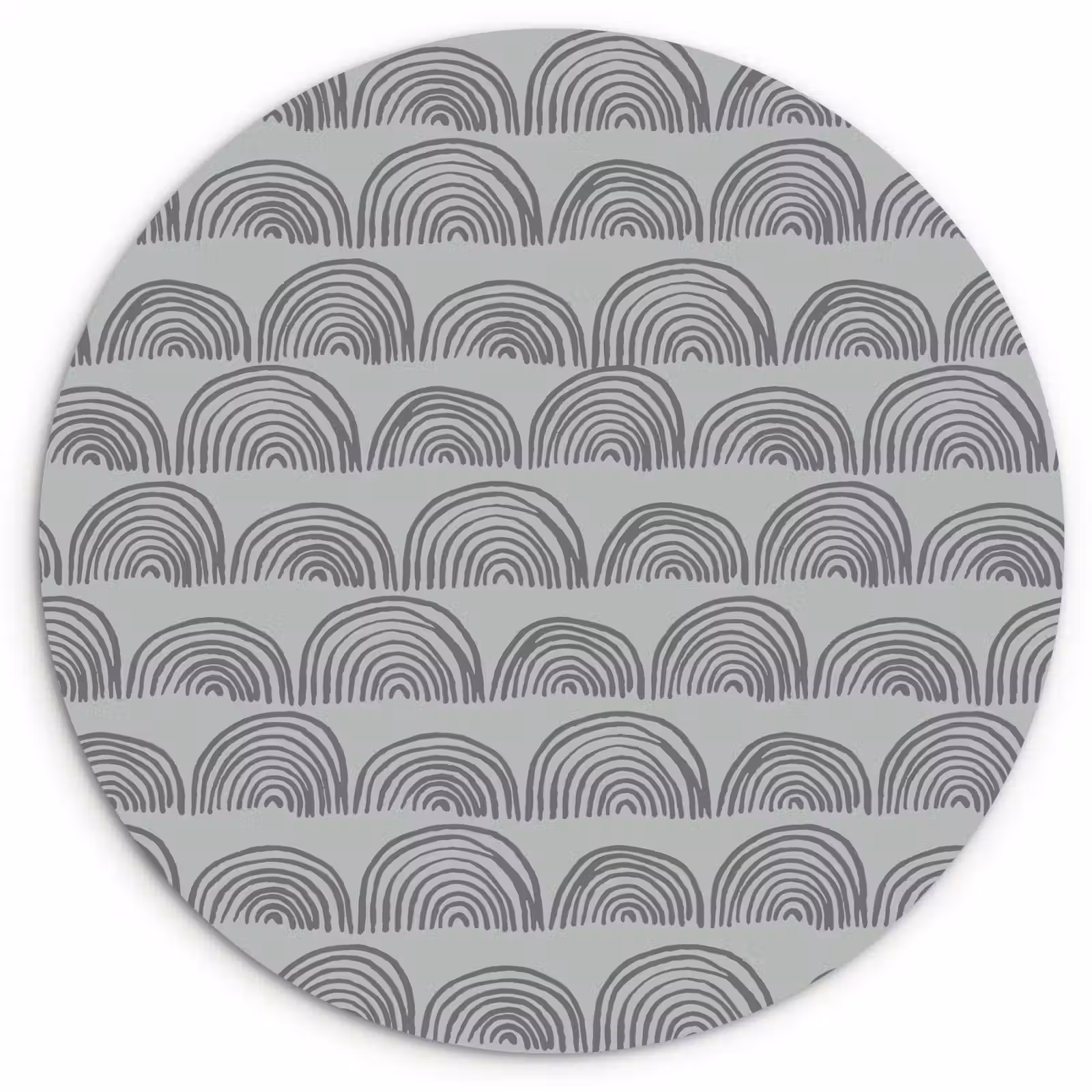 Muurcirkel glas - Grijs - Bogen - Patroon — 1