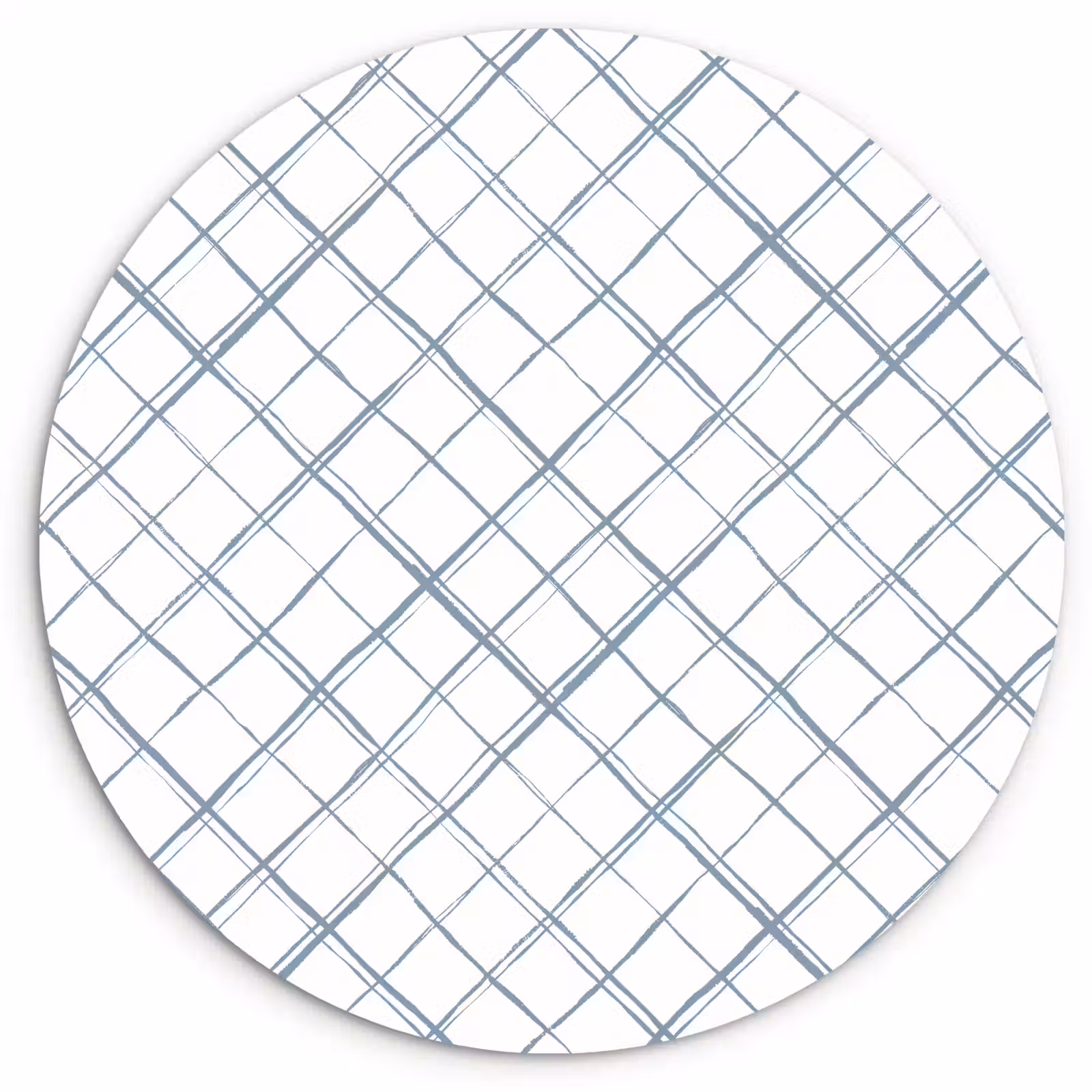 Muurcirkel glas - Raster - Blauw - Patroon — 1