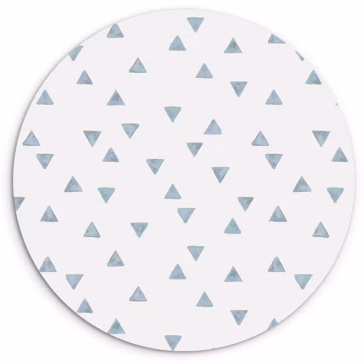Muurcirkel glas - Blauw - Driehoek - Patroon — 1