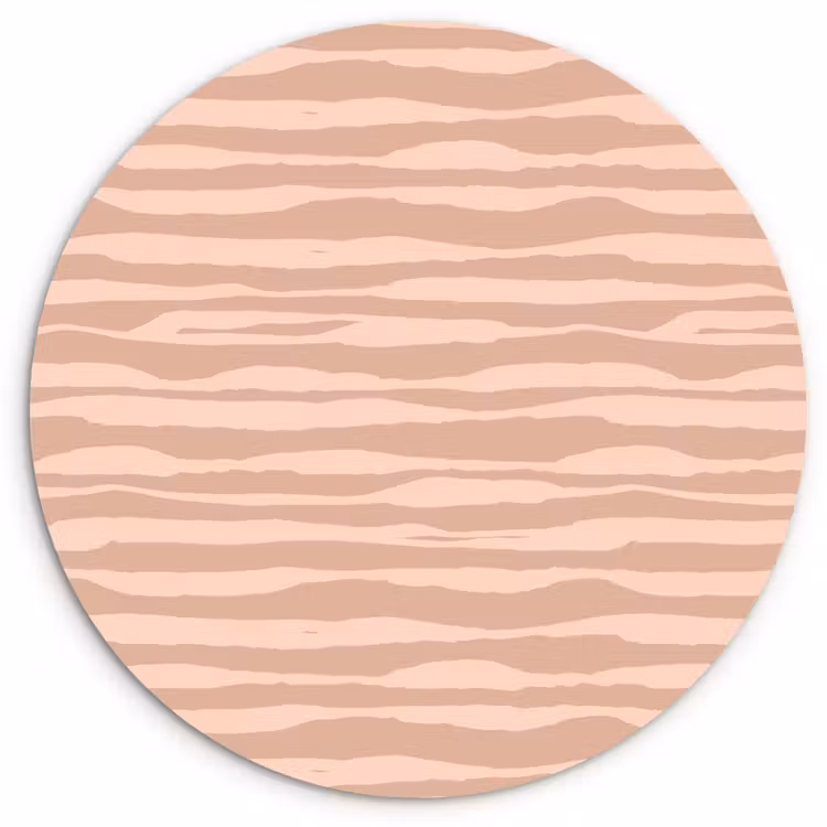 Muurcirkel glas - Strepen - Roze - Patroon — 1