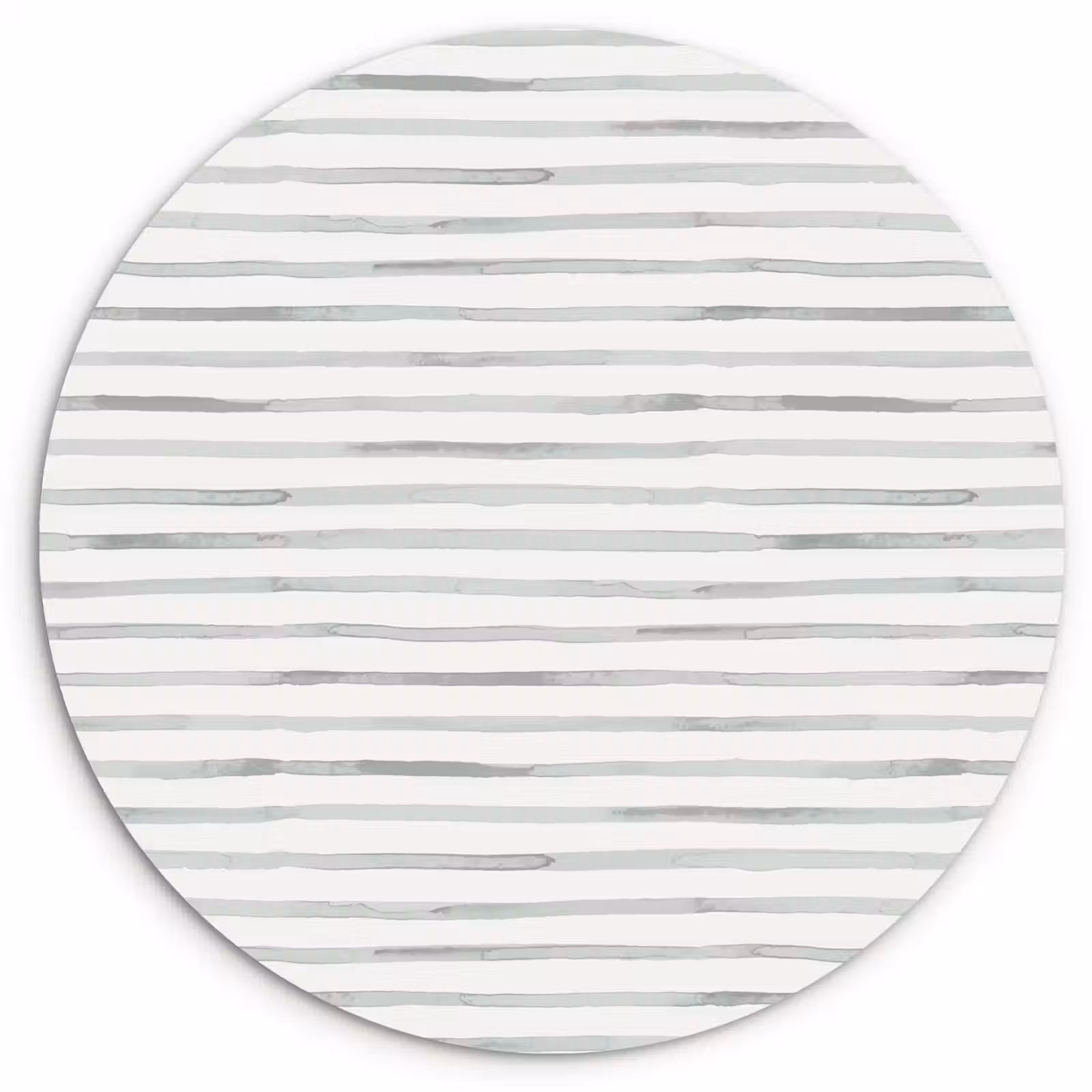 Muurcirkel glas - Aquarel - Strepen - Horizontaal - Grijs — 1