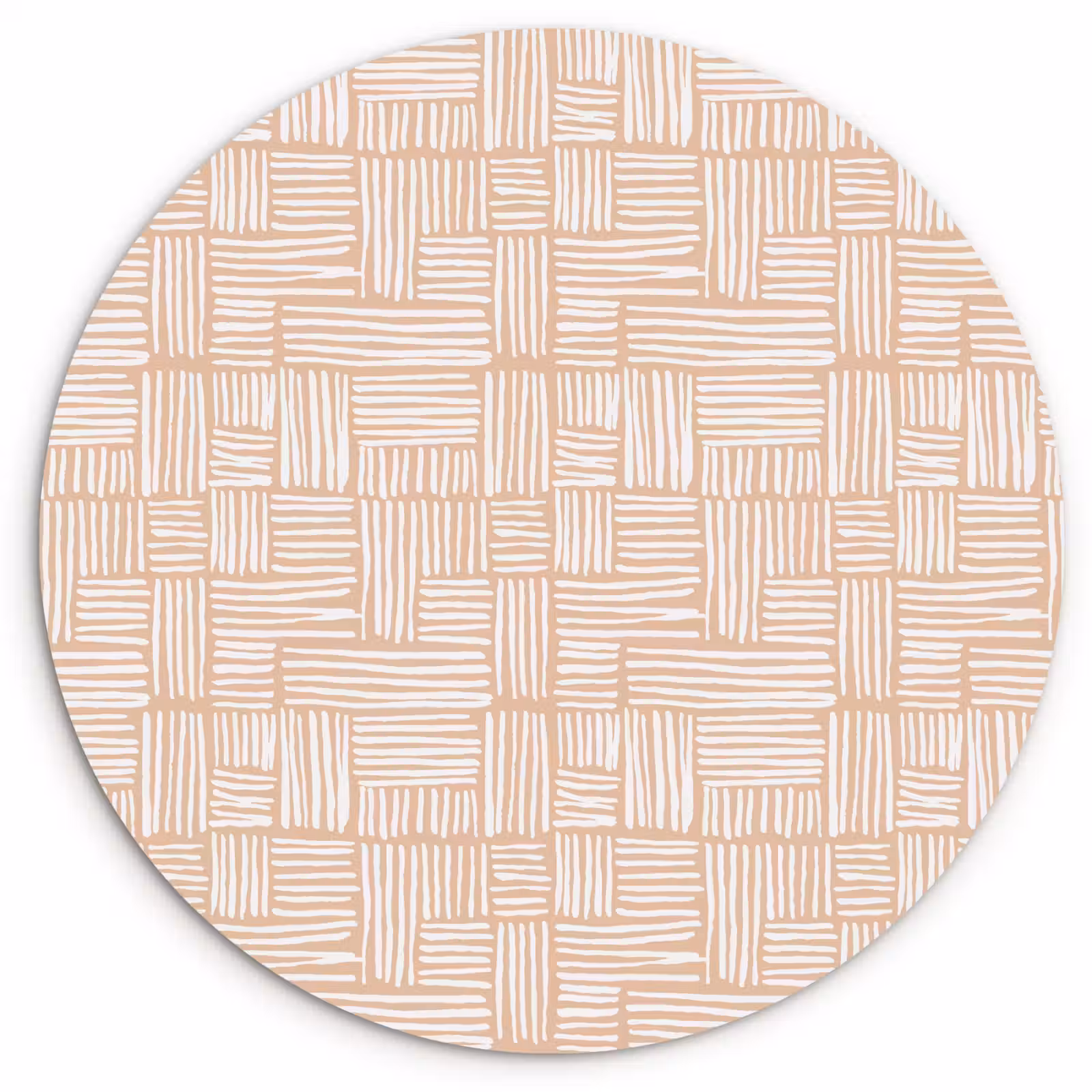 Muurcirkel glas - Strepen - Patroon - Terracotta — 1